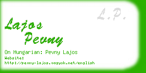 lajos pevny business card